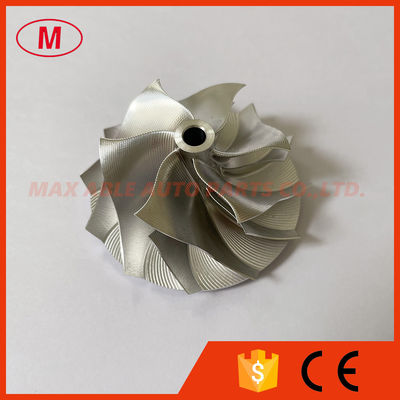 GT15-25 43.30/56.03mm 6+6 blades performance point milling snake curve milling/aluminum 2618/billet compressor wheel