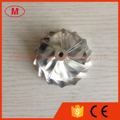K04 49.62/61.98mm 7+7 blades performance milling/aluminum 2618/billet compressor wheel tip height:4.95