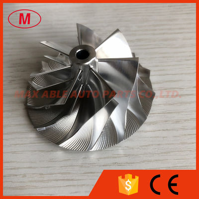 TD05H reverse 55.50/76.13mm 7+7 blades tapered tip angle:14 degree Turbo milling/aluminum 2618/billet compressor wheel