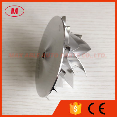 TD05H reverse 55.50/76.13mm 7+7 blades tapered tip angle:30 degree Turbo milling/aluminum 2618/billet compressor wheel