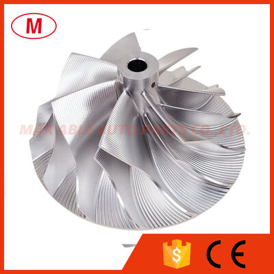 PTE7675 76.44/102.40mm 7+7 blades point milling turbocharger billet compressor wheel for PTE7675 GEN 2 Overall height:55.90mm