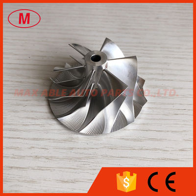 RHF5 reverse 6+6 blades 44.93/58.00mm performance turbo aluminum 2618/milling/billet compressor wheel for JHJ /06K145702
