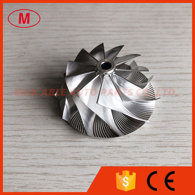 RHF5H 43.26/56.00mm 11+0blades High performance turbo milling/aluminum 2618/billet compressor wheel for VF38/VF40/VF54