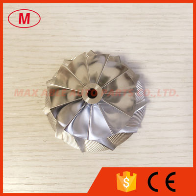 T04S 58.47/76.07mm 11+0 blades turbo billet/milling/aluminum 2618 compressor wheel for Racing