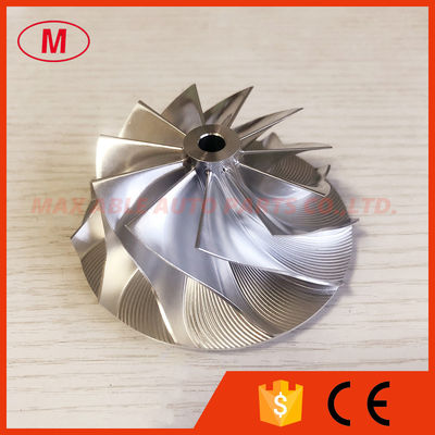 T04S 58.47/76.07mm 11+0 blades turbo billet/milling/aluminum 2618 compressor wheel for Racing