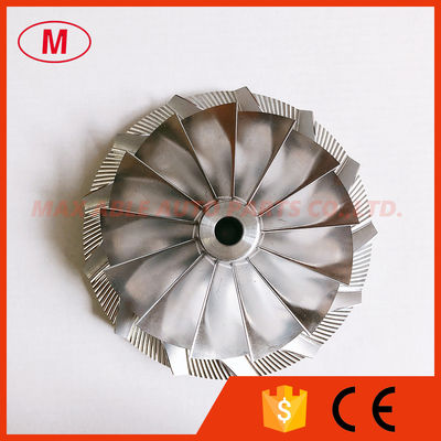 T72 87.97/121.00mm 13+0 blades turbo milling/aluminum 2618/billet compressor wheel
