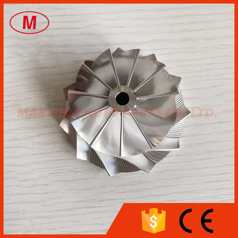 T04B 54.06/71.40mm 11+0 blades high performance turbo milling/aluminum 2618/billet compressor wheel
