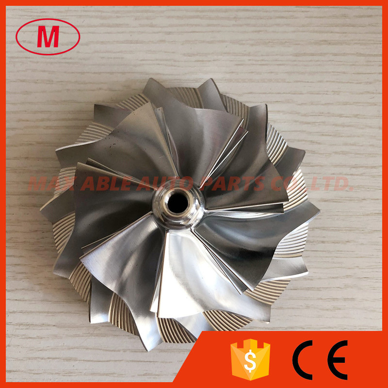 GT45 78.00/110.00mm 7+7Blades turbo aluminum 2618/milling/Billet compressor wheel for PT7675 upgrade