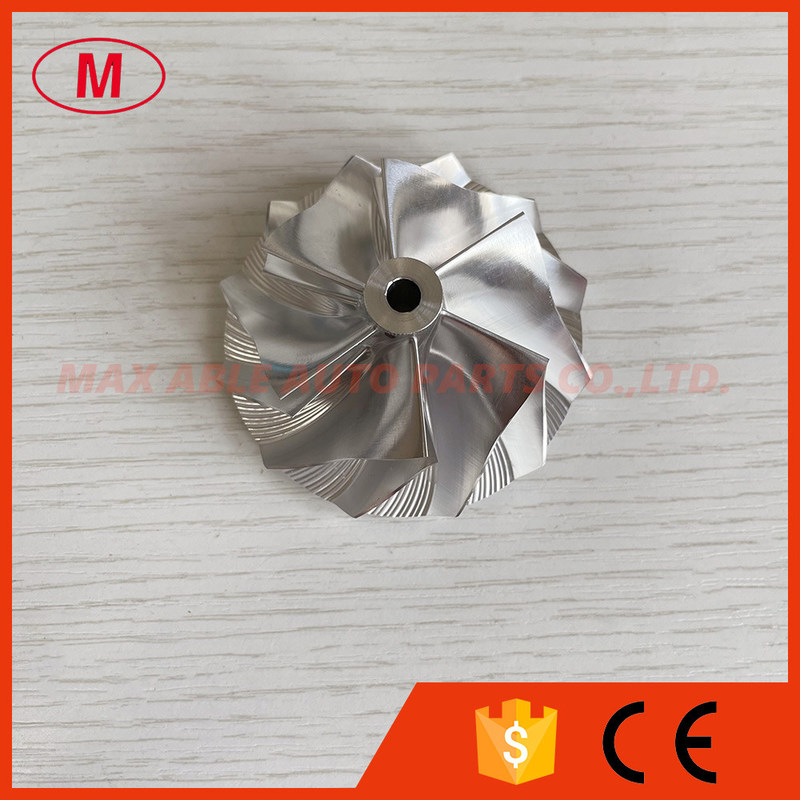 GT15-25 reverse 47.10/63.40mm 6+6 blades high performance turbo milling/aluminum 2618/billet compressor wheel