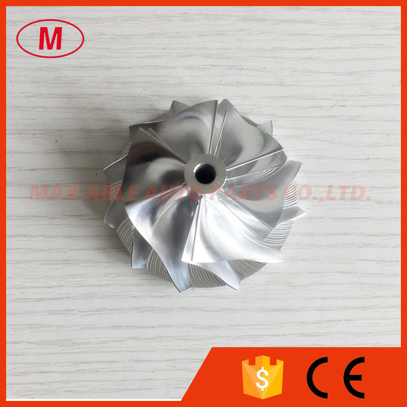 RHF5H 43.26/56.00mm 6+6blades High performance turbo milling/aluminum 2618/billet compressor wheel for VF38/VF40/VF54