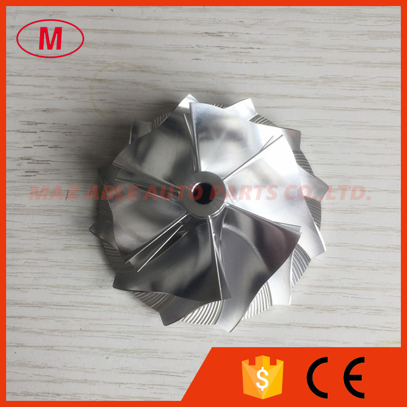 RHF5 reverse 49.50/63.80mm 6+6 blades high performance turbo turbocharger aluminum 2618/milling/billet compressor wheel