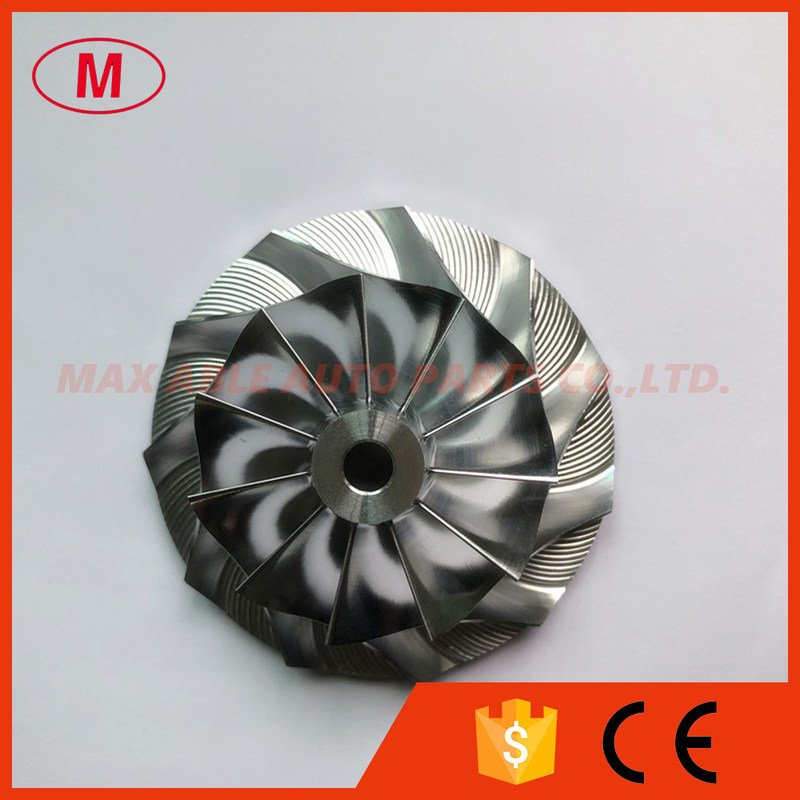 HX35 3537168 53.88/81.30 mm 11+0 blades turbo milling/aluminum 2618/billet compressor wheel for KOMATSU/6BT/6BTA