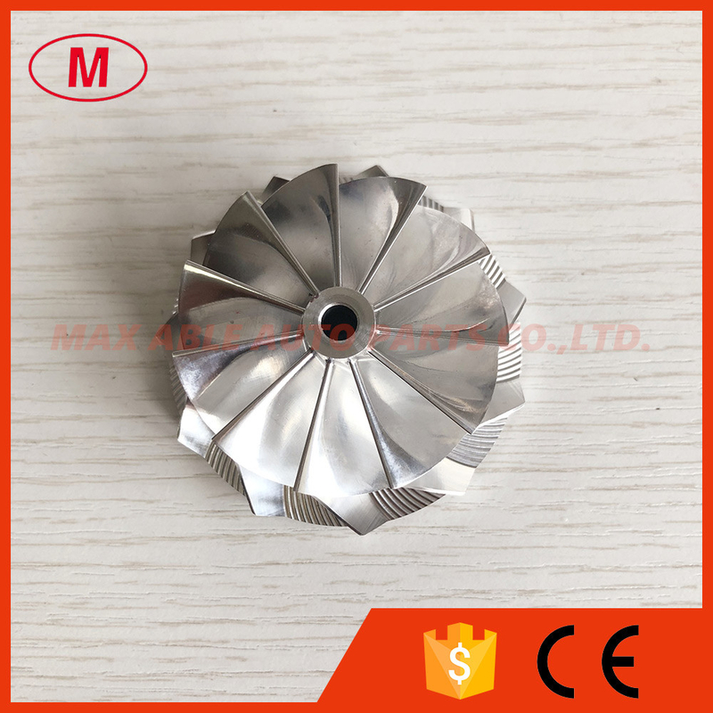 TD04HL 20T 49189-X 47.04/58.00mm 11+0 blades Turbo aluminum 2618/billet compressor wheel for 49189-07220 nose 10.02mm