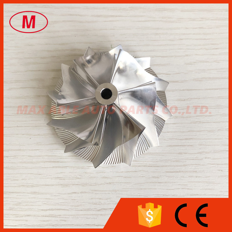 K16 reverse 49.50/67.00mm 6+6 blades turbocharger billet/milling/aluminum 2618 compressor wheel