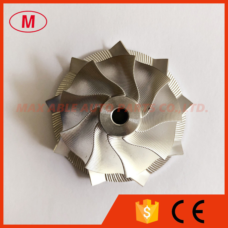 TD04HL 39.60/51.00mm 9+0 blades point milling snake curve turbo milling/aluminum 2618/billet compressor wheel