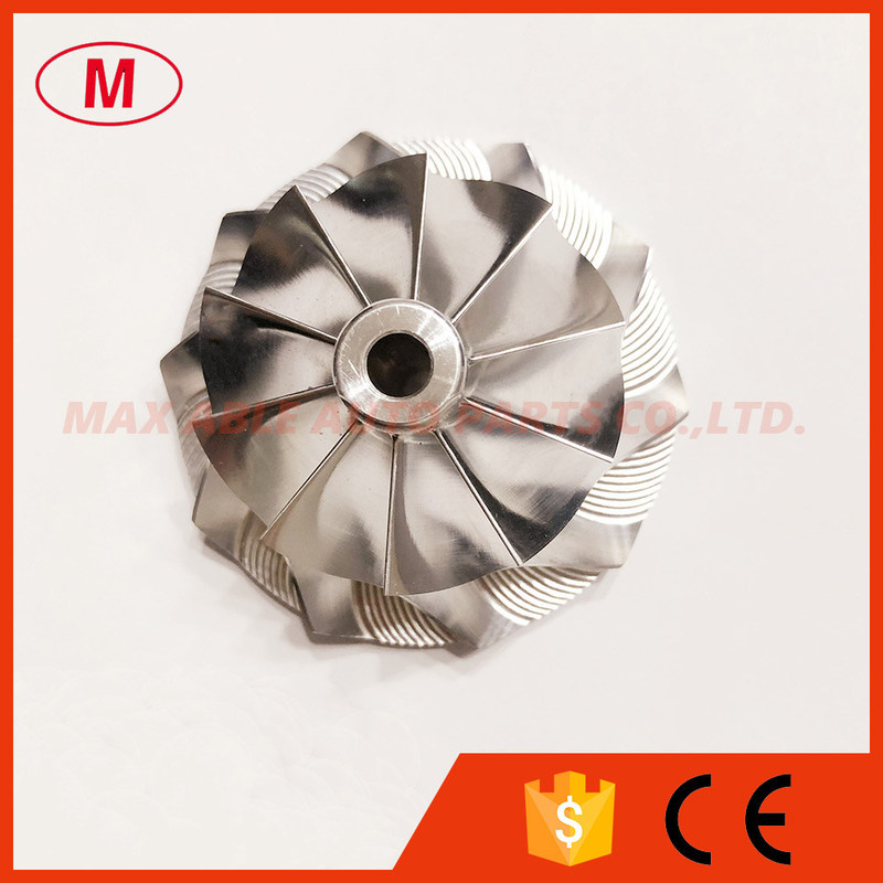 GT15-25 37.75/52.00mm 10+0 blades turbocharger milling/aluminum 2618/Billet compressor wheel